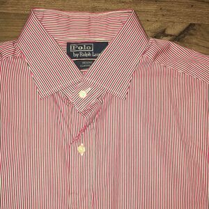 Pink Black Stripe Regent Model Dress Shirt L mens
